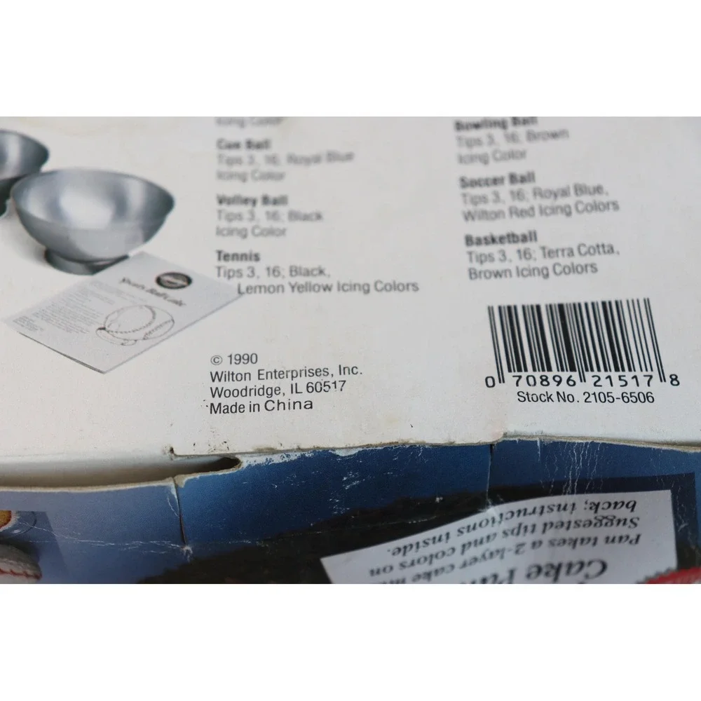 Vintage Wilton Sports Ball Cake Pan in Original Box